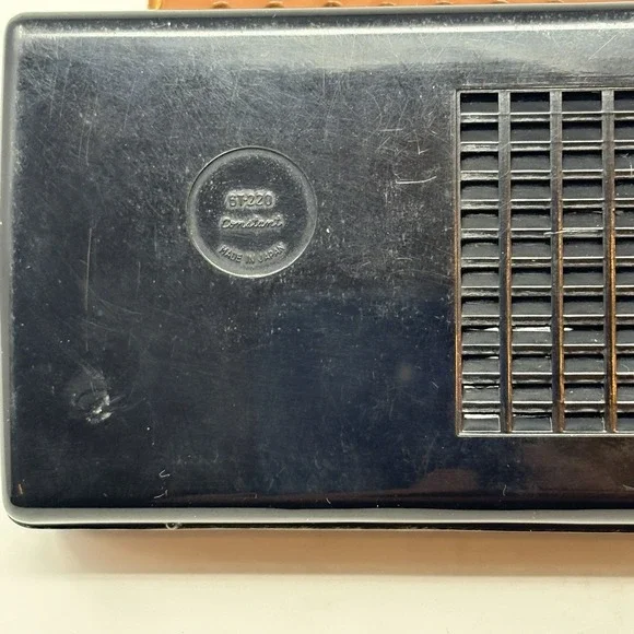 Crestline Model 6T-220 Constant Black Plastic Body Transistor Radio Leather Case